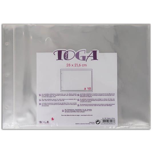 10 tasche trasparenti per scrapbooking 28 X 21,6 cm