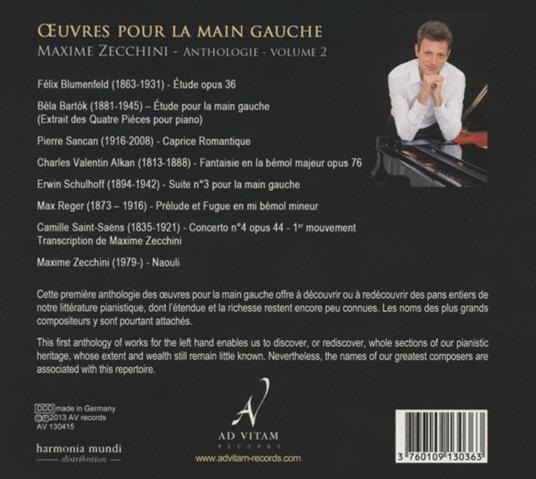 Oeuvres Pour La Main Gauc - CD Audio di Maxime Zecchini - 2