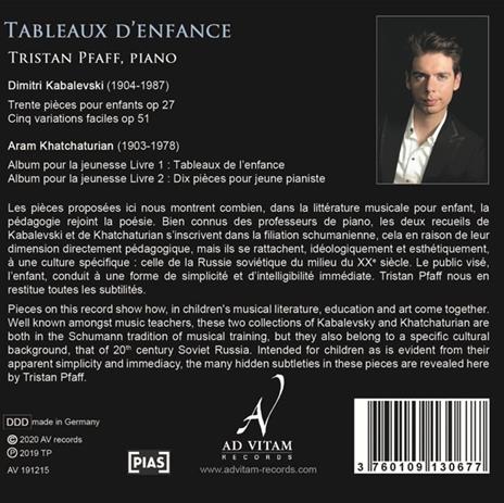 Tableaux d'Enfance - CD Audio di Tristan Pfaff - 2