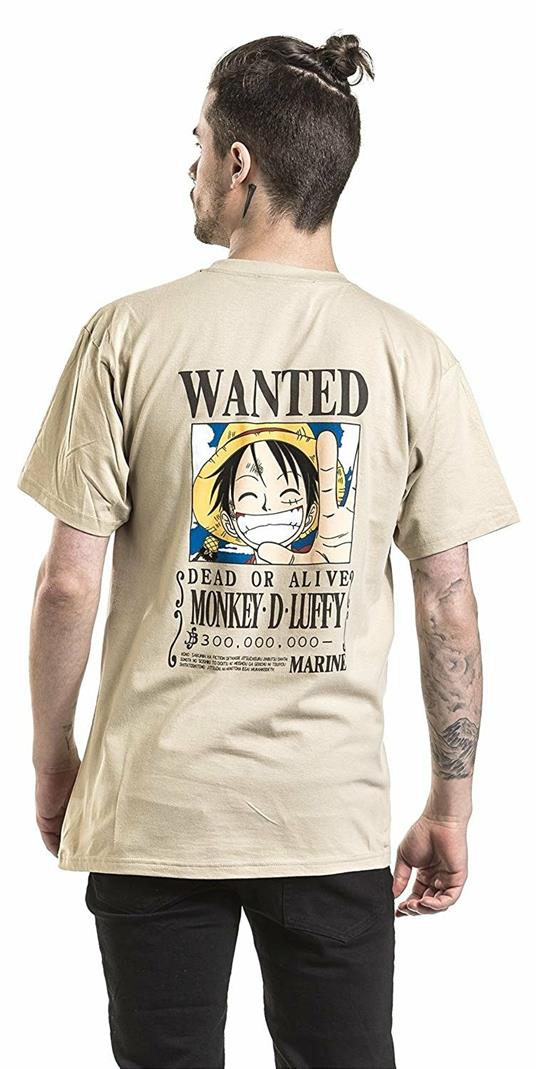 T-Shirt One Piece Wanted Rubber L - 4