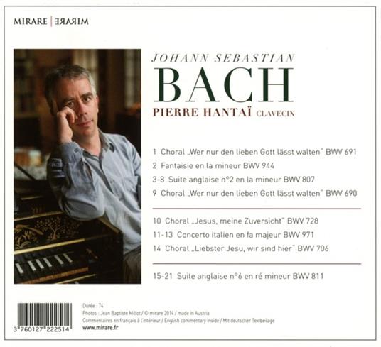 Suite inglesi n.2, n.6 - Concerto italiano BWV791 - CD Audio di Johann Sebastian Bach,Pierre Hantai - 2