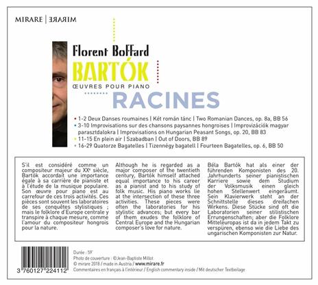 Racines - CD Audio di Bela Bartok,Florent Boffard - 2