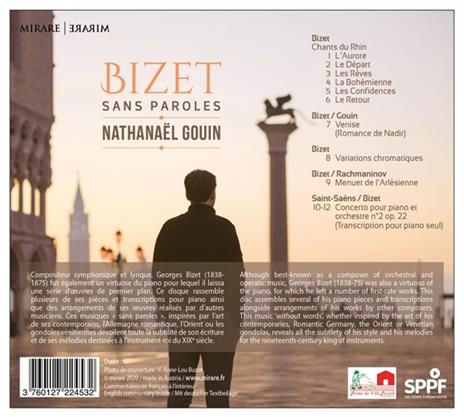 Sans Paroles - CD Audio di Georges Bizet,Nathanael Gouin - 2