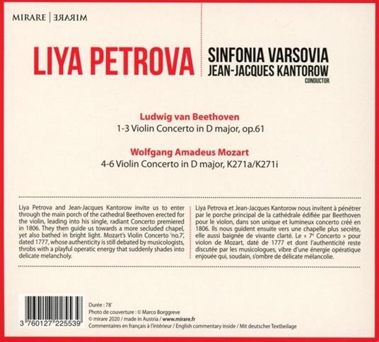 Concerti per violino in Re - CD Audio di Ludwig van Beethoven,Wolfgang Amadeus Mozart,Sinfonia Varsovia,Jean-Jacques Kantorow,Liya Petrova - 2