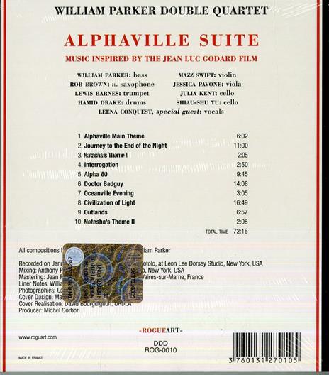 Alphaville Suite - CD Audio di William Parker - 2