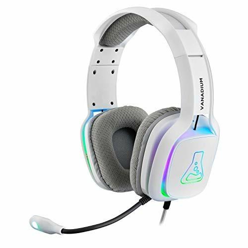 THE G-LAB Korp VANADIUM Cuffie da Gaming Microfono Stereo, Ultra Leggero,  Cuffie per Basso Elettrico Mic Jack da 3,5 mm per PC/PS4/Xbox One/Nintendo  Switch/Mac/Smartphone/Tablet NUOVO (Bianco) - gioco per Console e accessori  