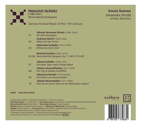 Musikalische Exequien - CD Audio di Heinrich Schütz,Voces Suaves - 2