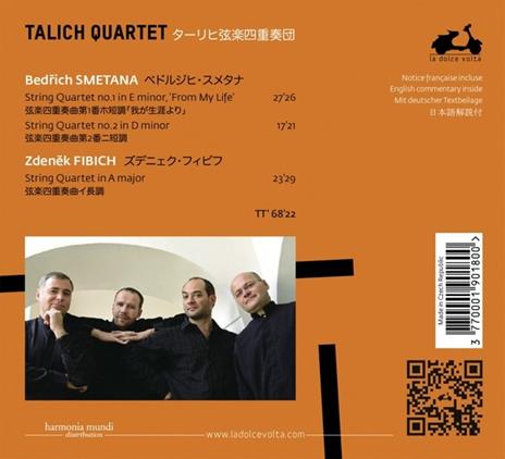 Quartetti per archi n.1, n.2 - CD Audio di Bedrich Smetana,Talich Quartet - 2