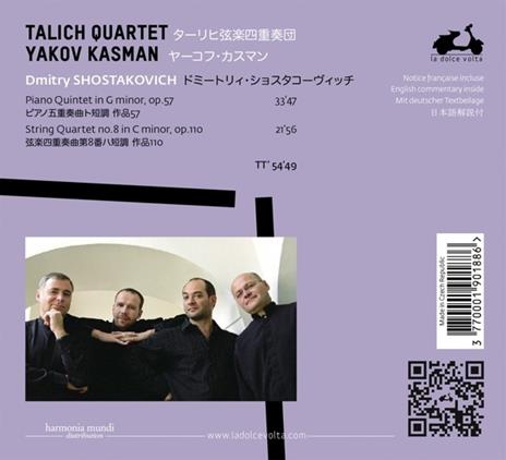 Quintetto con pianoforte op.57 - Quartetto per archi n.8 op.110 - CD Audio di Dmitri Shostakovich,Talich Quartet - 2