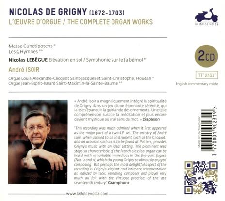 Musica per Organo Completa - CD Audio di André Isoir - 2