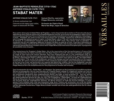 Stabat Mater per due castrati - CD Audio di Giovanni Battista Pergolesi,Antonio Vivaldi - 2