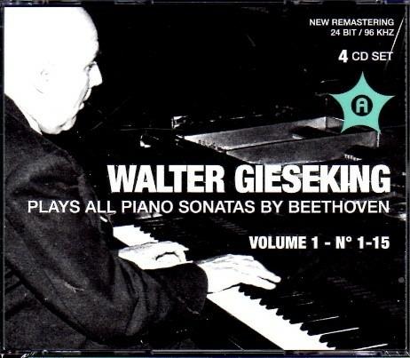 Gieseking Plays Piano Sonatas vol.1 - CD Audio di Ludwig van Beethoven,Walter Gieseking