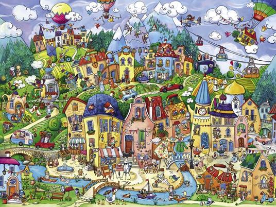 Puzzle 1500 pz Triangolare - Happytown, Berman - 3