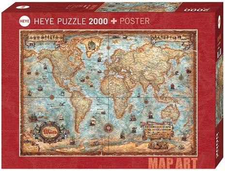 Puzzle 2000 pz - The World NSF, Map Art