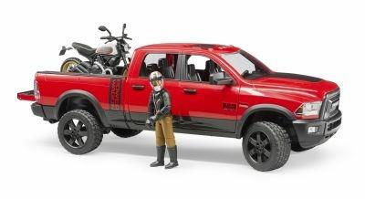 Bruder 02502 Ram 2500 Power Wagon Con Ducati Scrambler Desert Sled - 3