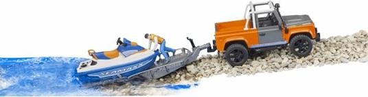 Bruder 02599 Land Rover Defender Pick Up Con Rimorchio E Moto D'Acqua - 3