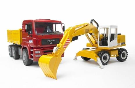 Camion Man con escavatore Liebherr Bruder (02751) - 6