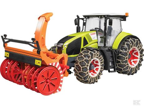 Claas Trattore Axion 950 con Catene e Fresa Neve