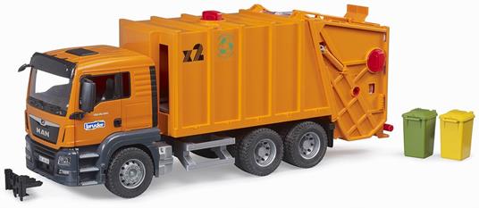MAN TGS camion trasporto rifiuti arancione - Bruder - Macchinine -  Giocattoli