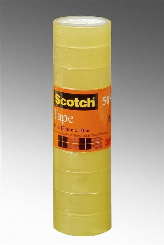 3M Post-it. Nastro Adesivo Scotch Trasparente Acrilico 15mmx10m