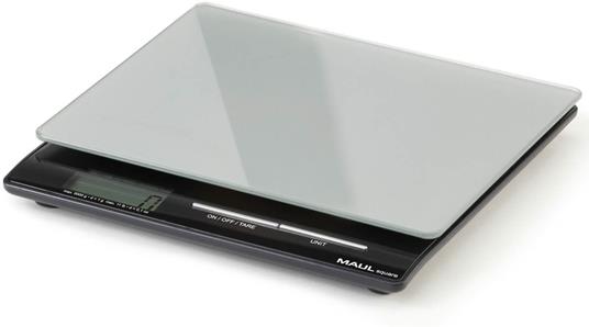 Maul 1664595 - Bilancia per corrispondenza Square, con batteria, 5000 g, argento, 1 pezzi