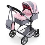 Bayer Design 18508 Grande Doll Stroller per Landau Neo PRO Regolabile Grigio / Rosa 51-89 cm