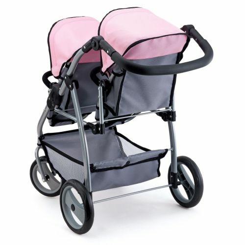 Bayer Passeggino per Bambole Twins Grigio e Rosa 26508AA - 3