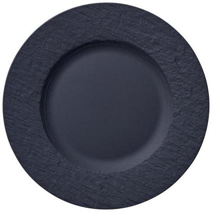 Villeroy & Boch Manufacture Rock Piatto da Dessert, Porcellana Premium, Nero, 22 cm