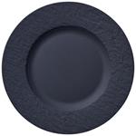 Villeroy & Boch Manufacture Rock Piatto da Dessert, Porcellana Premium, Nero, 22 cm