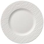 Villeroy & Boch Manufacture Rock Piatto da Dessert, Porcellana Premium, Bianco, 22 cm