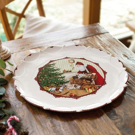 Villeroy & Boch Toy's Fantasy piatto per pasticcini grande, Babbo Natale con regali - 3