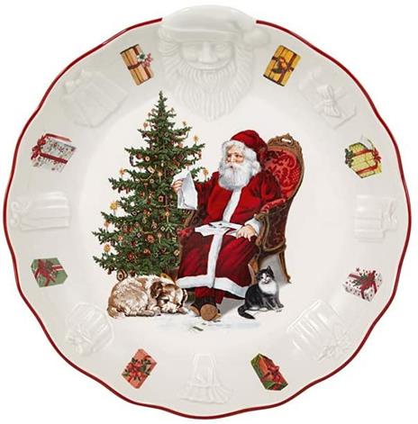 Villeroy & Boch Toy's Fantasy piatto per pasticcini grande, Babbo Natale con regali - 4