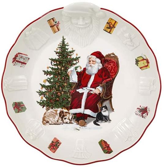 Villeroy & Boch Toy's Fantasy piatto per pasticcini grande, Babbo Natale con regali - 4