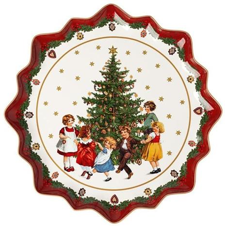 Villeroy & Boch Toy's Fantasy piatto per pasticcini grande, Babbo Natale con regali - 6