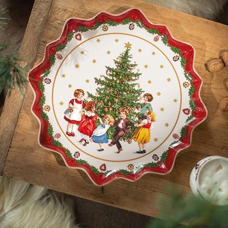 Villeroy & Boch Toy's Fantasy piatto per pasticcini grande, Babbo Natale con regali - 7