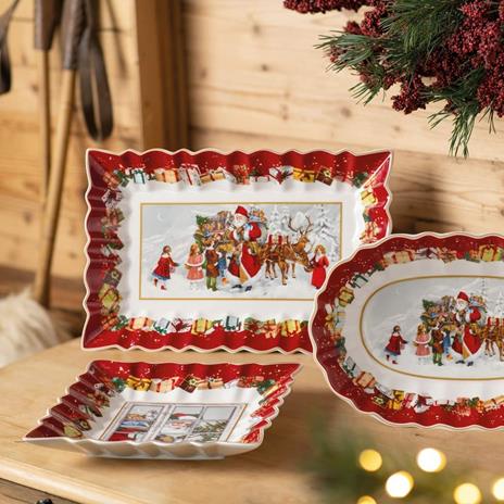 Villeroy & Boch Toy's Fantasy Ciotola ovale grande, Babbo Natale & Bambini - 3