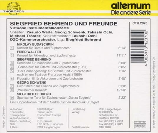 Siegfried Behrend & Freun - CD Audio - 2