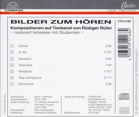 RUFER Rudiger - Bilder zum horen - CD Audio - 2