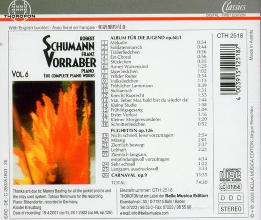 Musica per pianoforte vol.6 - CD Audio di Robert Schumann - 2