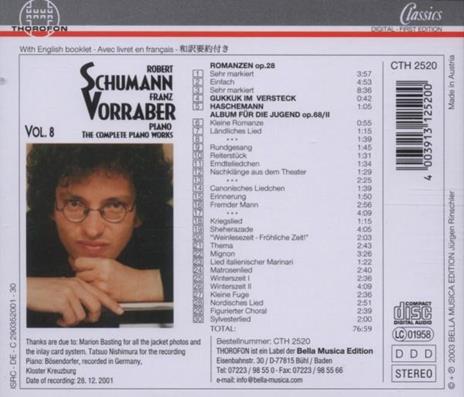 Musica per pianoforte vol.8 - CD Audio di Robert Schumann - 2