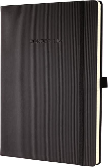 Taccuino Sigel Conceptum Notebook a righe copertina rigida A4. Nero