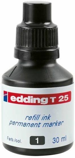 Inchiostro permanente per marcatori Edding nero 30 ml