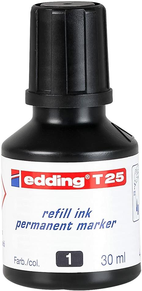 Inchiostro permanente per marcatori Edding nero 30 ml - 3