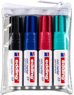 Edding 0.5 mini evidenziatore 4 pz Punta sottile Nero, Blu, Verde chiaro, Rosso