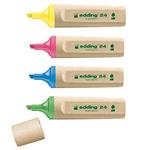 Edding EcoLine 24 evidenziatore 4 pezzo(i) Blu, Verde, Rosa, Giallo Punta sottile/smussata