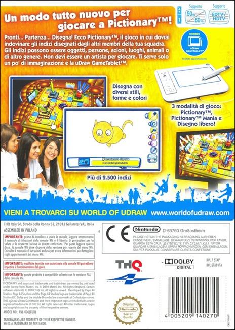 Pictionary - uDraw - WII - 2