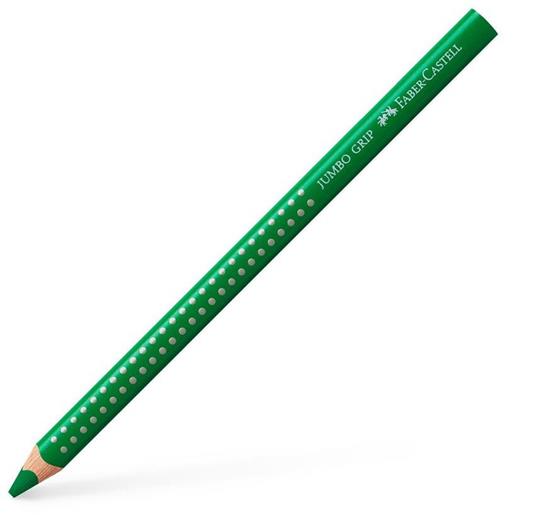 Matita colorata acquerellabile Faber-Castell Jumbo Grip 63 Verde Smeraldo