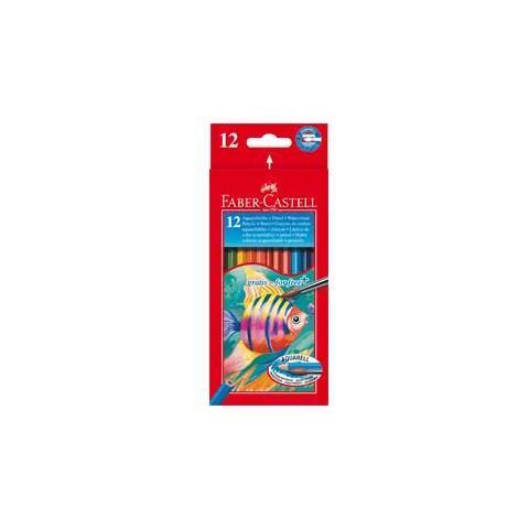 Astuccio cartone da 12 matite acquerellabili - Faber-Castell - Cartoleria e  scuola