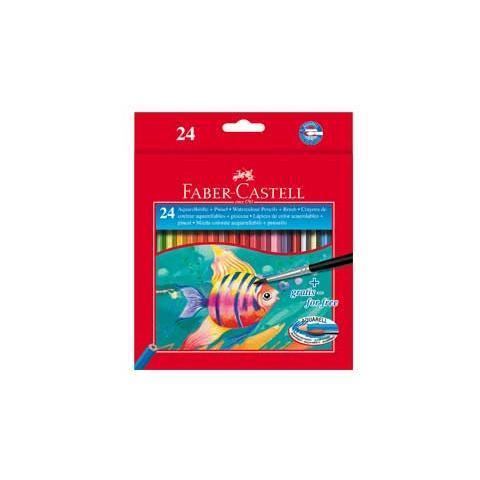 Matite acquerellabili Faber-Castell. Astuccio cartone 24 colori