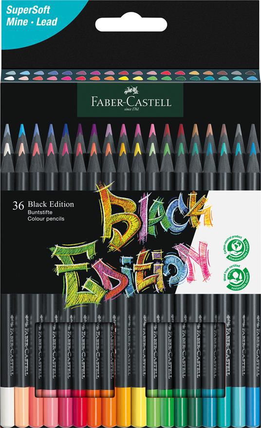 FABER-CASTELL Matita colorata Black Edition, Fusto Triangolare